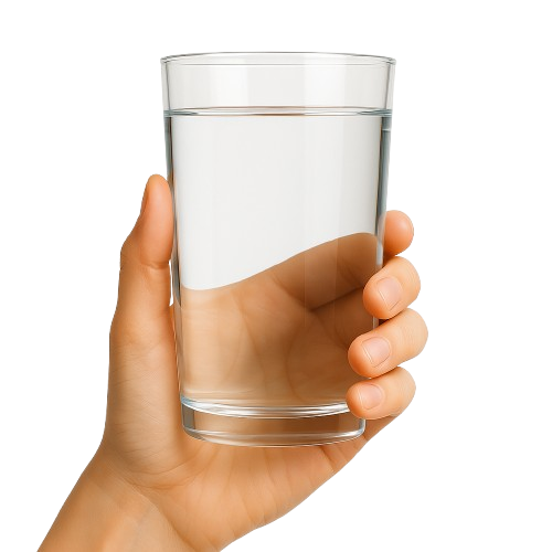 Gefilterd schoon water in een glas